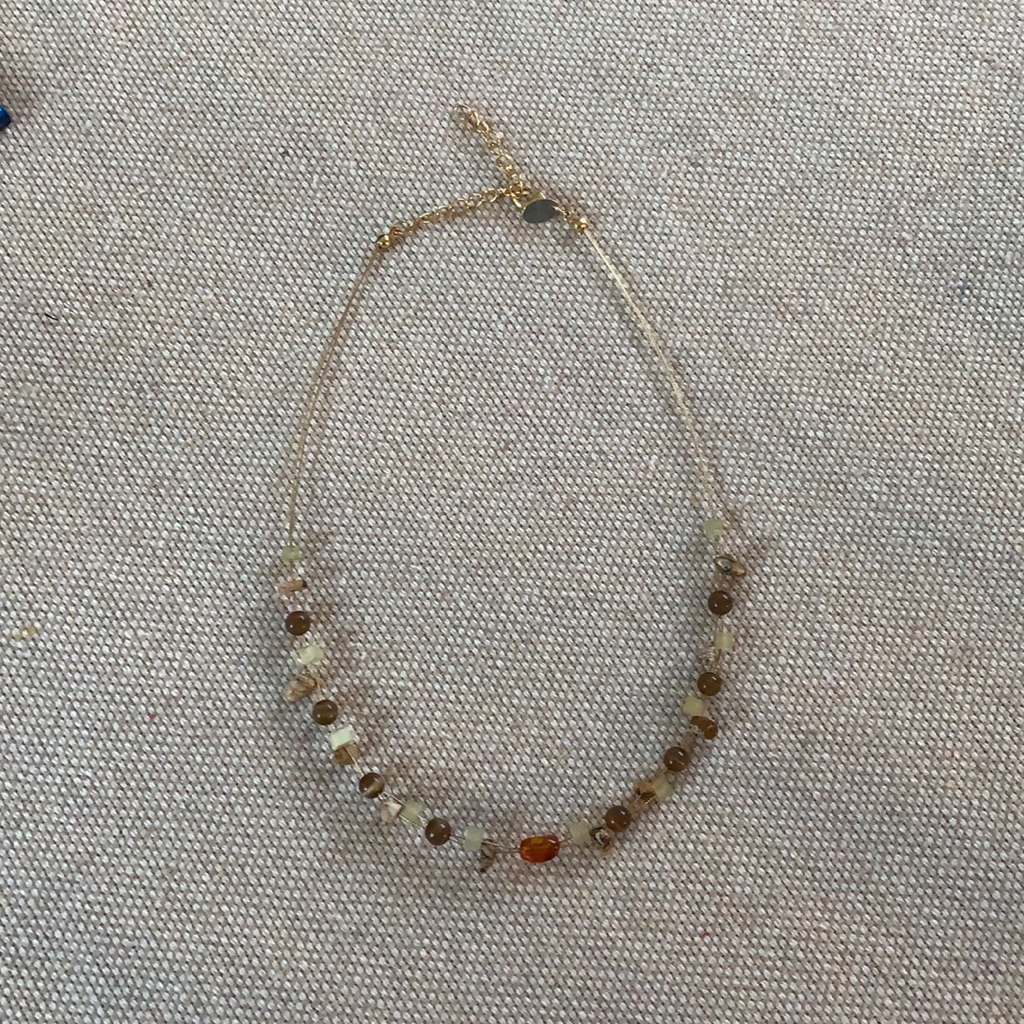 Lia Sophia Gold Beaded Necklace
